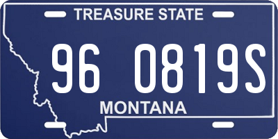 MT license plate 960819S