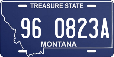 MT license plate 960823A