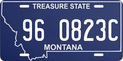 MT license plate 960823C