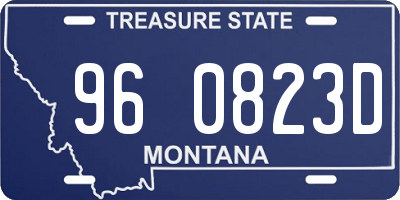 MT license plate 960823D