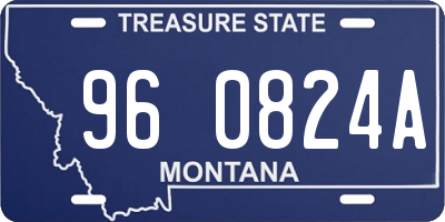 MT license plate 960824A