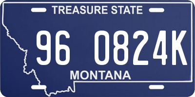 MT license plate 960824K