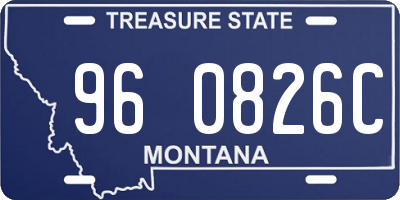 MT license plate 960826C