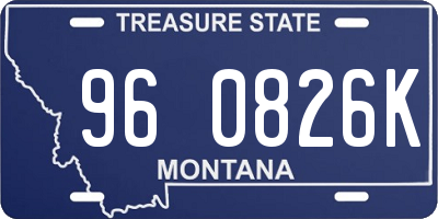 MT license plate 960826K
