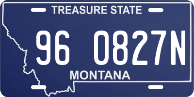 MT license plate 960827N