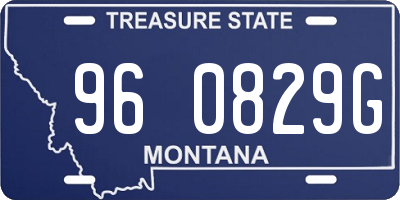 MT license plate 960829G