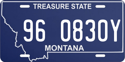 MT license plate 960830Y