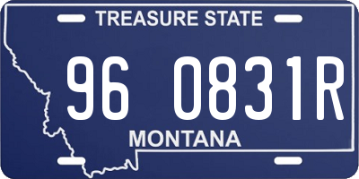 MT license plate 960831R
