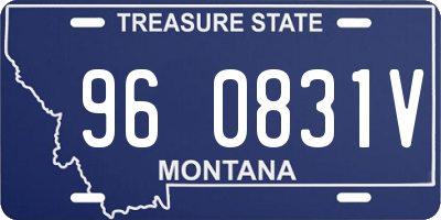 MT license plate 960831V