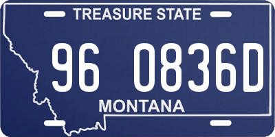 MT license plate 960836D