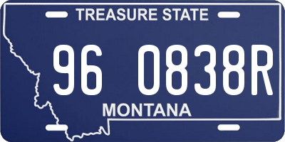 MT license plate 960838R