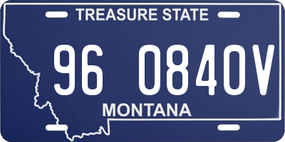 MT license plate 960840V