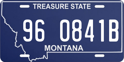 MT license plate 960841B