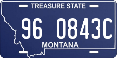 MT license plate 960843C