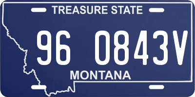 MT license plate 960843V