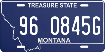 MT license plate 960845G