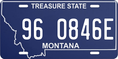 MT license plate 960846E