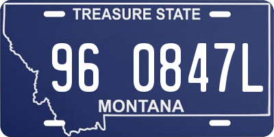MT license plate 960847L