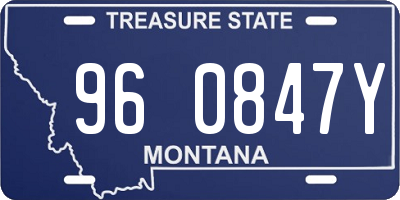 MT license plate 960847Y