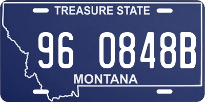 MT license plate 960848B