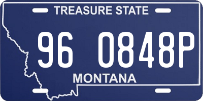 MT license plate 960848P
