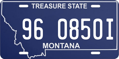 MT license plate 960850I