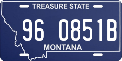 MT license plate 960851B