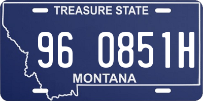 MT license plate 960851H