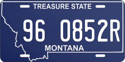 MT license plate 960852R