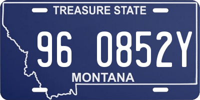 MT license plate 960852Y