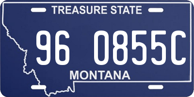 MT license plate 960855C