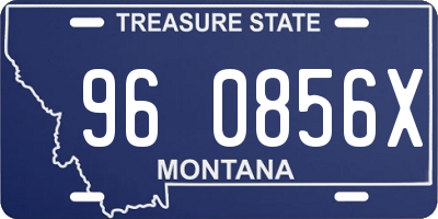 MT license plate 960856X