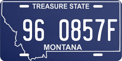 MT license plate 960857F