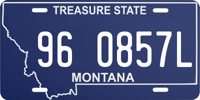 MT license plate 960857L