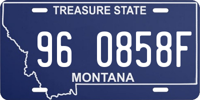 MT license plate 960858F