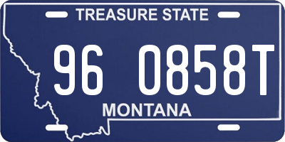 MT license plate 960858T