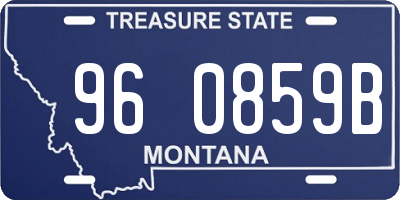 MT license plate 960859B