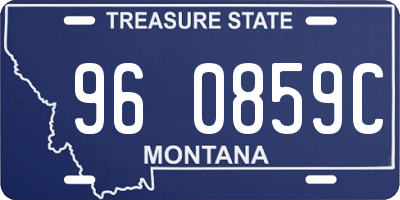 MT license plate 960859C
