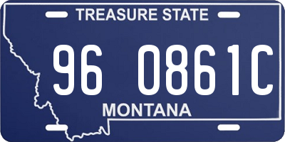 MT license plate 960861C