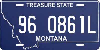 MT license plate 960861L