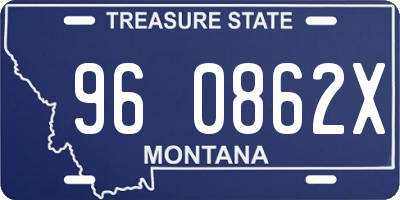 MT license plate 960862X
