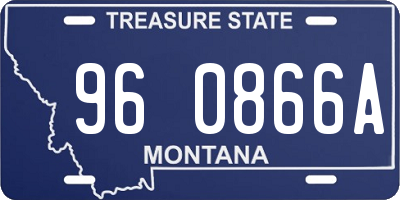 MT license plate 960866A