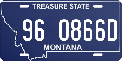 MT license plate 960866D