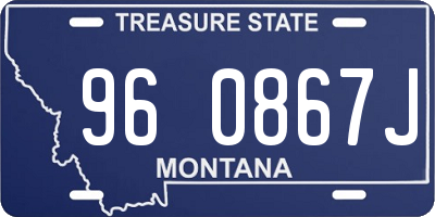 MT license plate 960867J