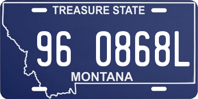 MT license plate 960868L