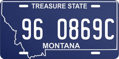 MT license plate 960869C