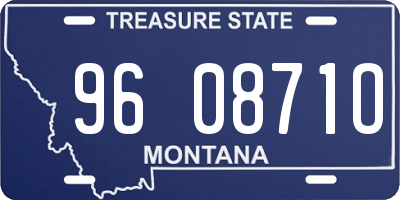 MT license plate 960871O