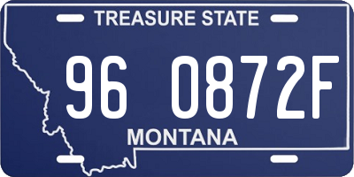 MT license plate 960872F