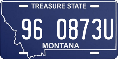 MT license plate 960873U
