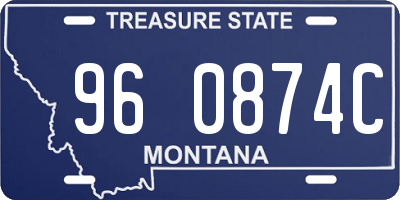 MT license plate 960874C